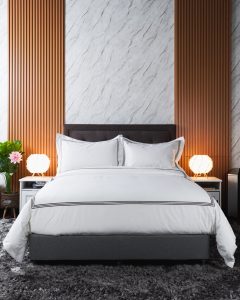 Layton Bedding Set 4 Pieces | Brown Embroidery 