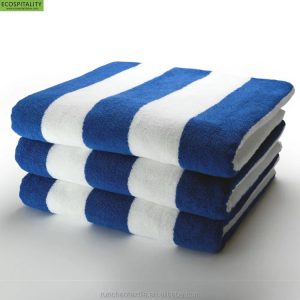 STRIPE POOL TOWEL (BLUE & WHITE) 650GM